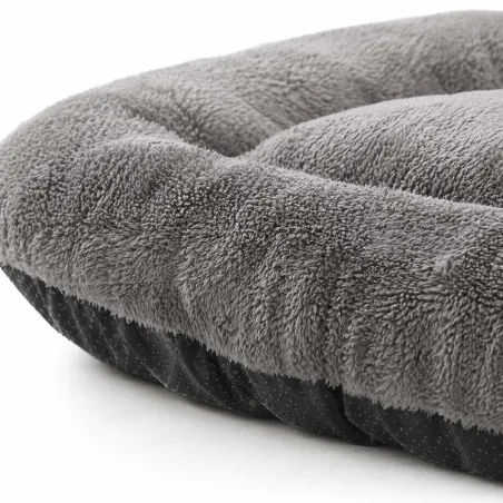 Coussin ovale gris antidérapant pour chien 80x60cm - Confort