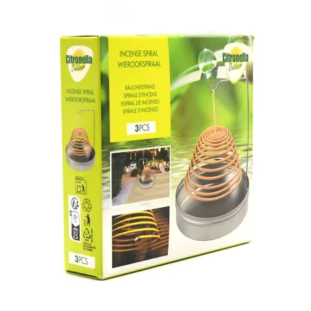 Spirales anti-moustiques 8h citronnelle - Pack 3 argentées