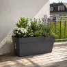 Lot de 2 jardinières Elho® 70 cm - Gris à réservoir