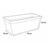 Lot de 2 jardinières Elho® 70 cm - Gris à réservoir