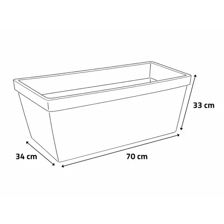 Jardinière Elho® mobile 70 cm - Gris à réservoir d'eau