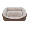 Coussin chien antidérapant 70x55cm - Marron & Beige confort