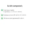 Clôture rigide 10m - Grillage époxy 193cm - Kit complet