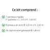 Kit clôture rigide 14m - Grillage époxy 193cm haut