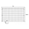 Kit clôture rigide 4m - Grillage époxy 193cm - Solide et durable