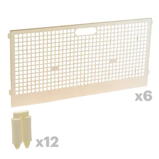 Parc modulable 6 panneaux + 12 charnières pour poussins