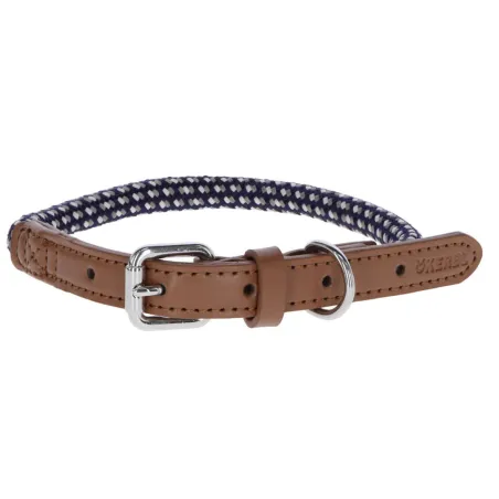Collier chien en corde ajustable 45-65 cm - style cuir
