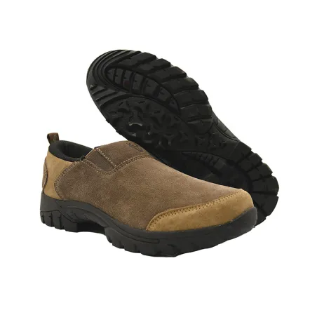 Sabots Montana cuir suédé chocolat/taupe 39-46