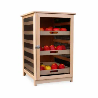 Fruitier en bois 3 tiroirs - 50x59x81 cm pour cuisine ou cave