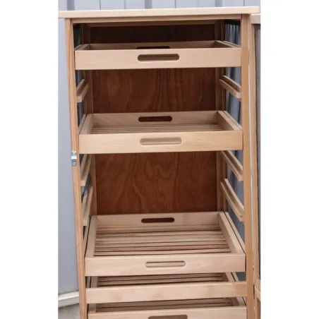 Garde-manger fruitier en hêtre 150 cm - 6 tiroirs
