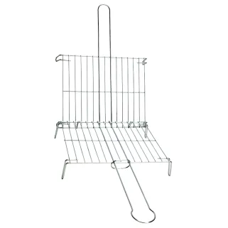 Grille double galvanisée 45x50 cm pour barbecue et feu de bois