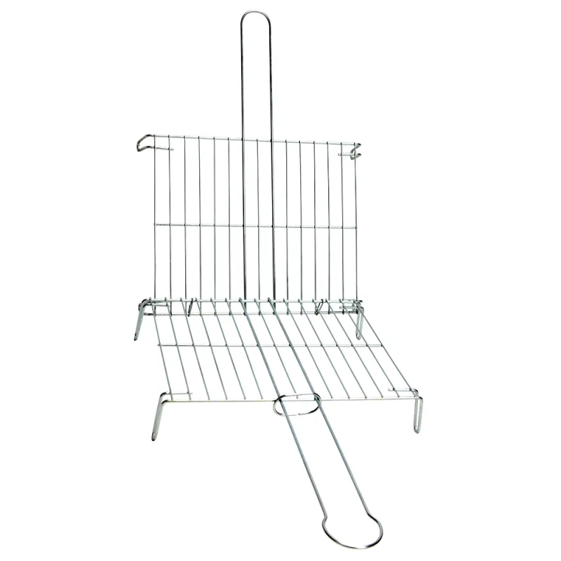 Grille double galvanisée 45x50 cm pour barbecue et feu de bois
