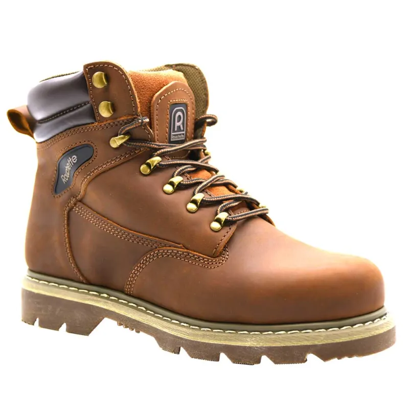 Chaussures Detroit cuir montantes - Marron 40 à 47