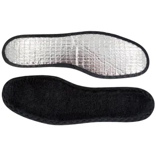 Semelles chauffantes polaire alu noires 35/36 à 45/46