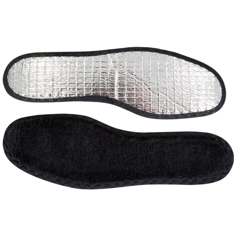 Semelles chauffantes polaire alu noires 35/36 à 45/46