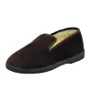 Charentaises laine velours marron semelle PVC 41-46