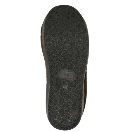 Charentaises laine velours marron semelle PVC 41-46