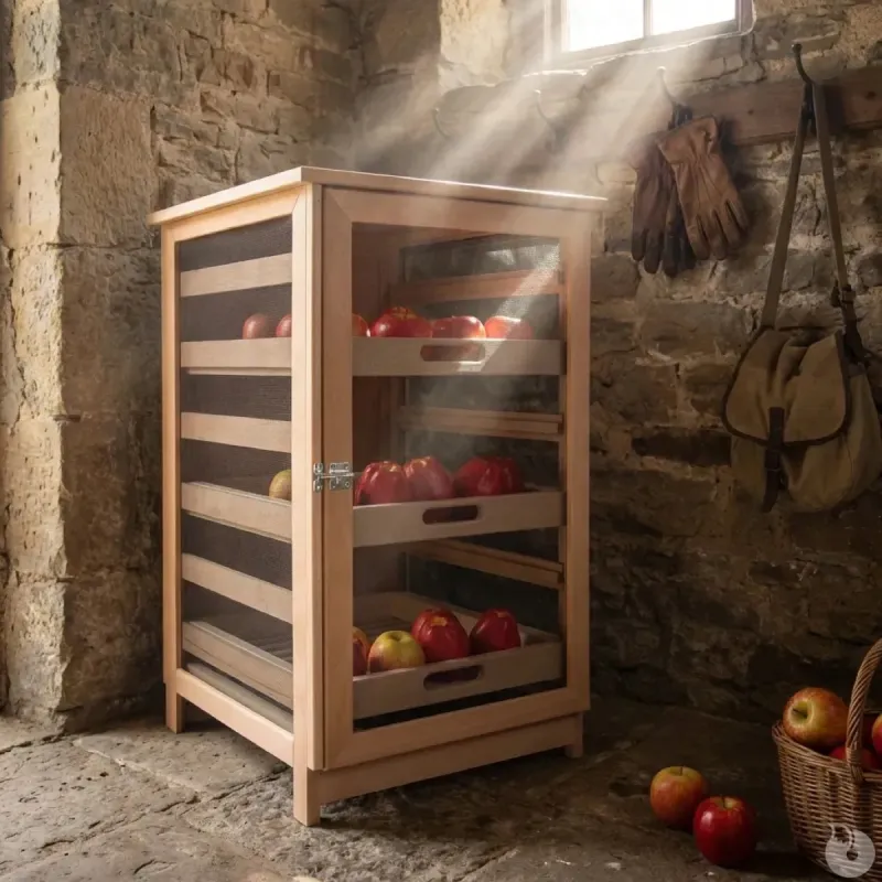 Garde-manger bois 50 cm pour fruits et légumes frais