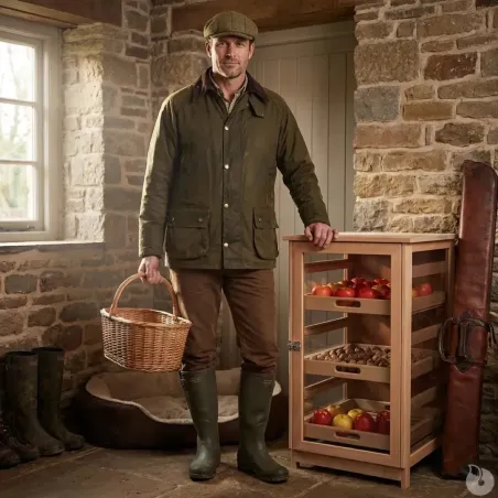 Garde-manger bois 50 cm pour fruits et légumes frais