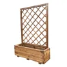 Lot de 2 jardinières treillis en bois traité autoclave