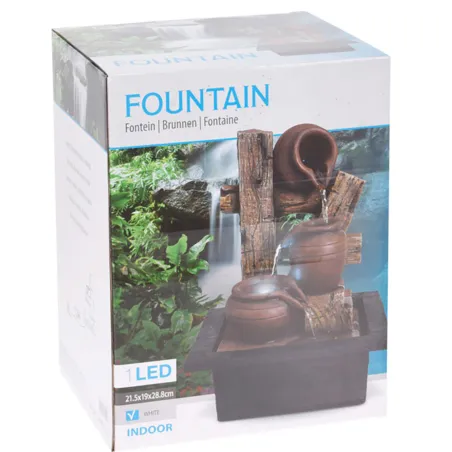 Fontaine LED décorative amphores - 22x19x29 cm extérieur