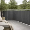 Canisse PVC occultante 1x5m gris - Fixations incluses