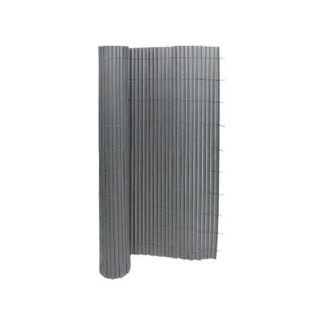 Canisse PVC occultante 1x5m gris - Fixations incluses