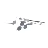 Canisse PVC occultante 1x5m gris - Fixations incluses