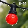 Guirlande LED 20 boules colorées - 14,5 m extérieur