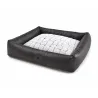 Coussin luxe effet croco pour chien - Noir/Blanc 63x48 cm