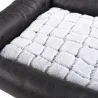 Coussin luxe effet croco pour chien - Noir/Blanc 63x48 cm
