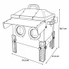 Mangeoire Robust® 12kg - Acier galvanisé anti-pluie
