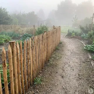 Clôture ganivelle en châtaignier PEFC - 10m x 1m - 6-7cm