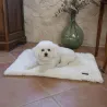 Plaid fourrure crème pour chien - 95x63 cm - Doux et élégant