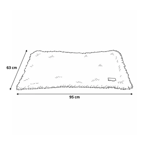 Plaid fourrure crème pour chien - 95x63 cm - Doux et élégant