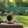 Canisse PVC occultante 1,5x5m vert - Kit fixation inclus