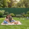 Canisse PVC occultante 1,5x5m vert - Kit fixation inclus