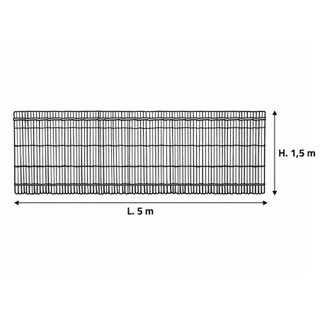 Canisse PVC occultante 1,5x5m vert - Kit fixation inclus