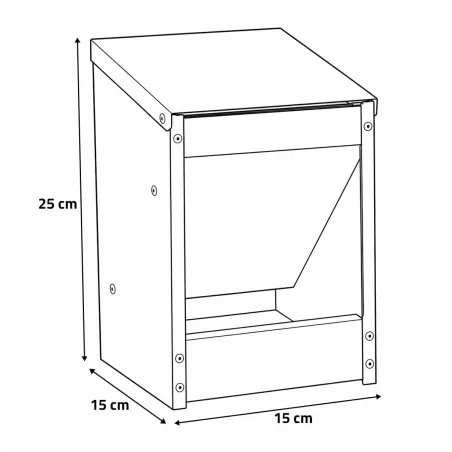 Mangeoire murale galvanisée pour lapins et rongeurs 2,5 kg