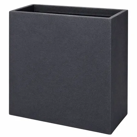 Pot anthracite plastique 60x26x60 cm pour jardin