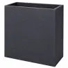 Pot anthracite plastique 60x26x60 cm pour jardin