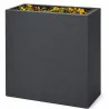 Pot anthracite plastique 60x26x60 cm pour jardin