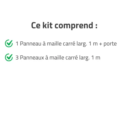 Kit parc à chiot carré 1 x 1 m