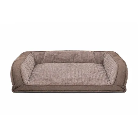 Coussin antidérapant doux pour chien - 90x63cm Marron