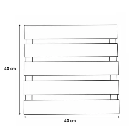 Lot de 4 dalles bois autoclave 40x40 cm - extérieur