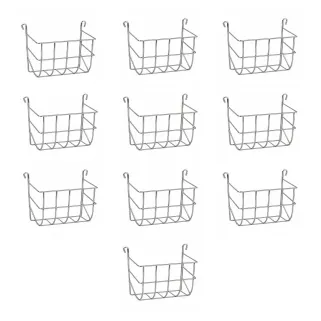 Lot de 10 râteliers à foin lapins en acier 20 cm Olba
