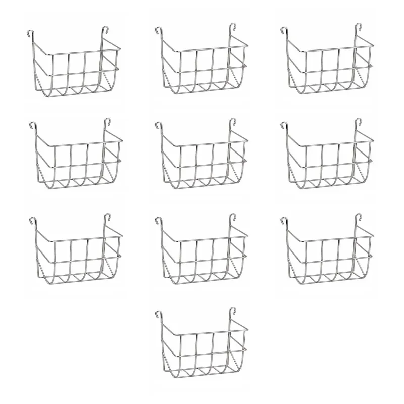 Lot de 10 râteliers à foin lapins en acier 20 cm Olba