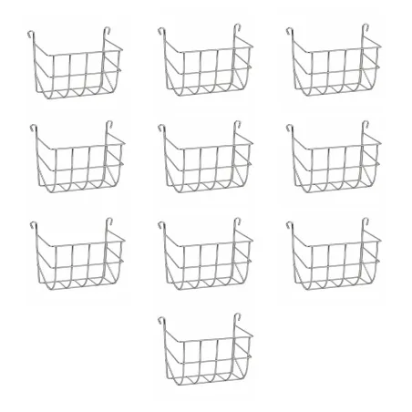 Lot de 10 râteliers à foin lapins en acier 20 cm Olba