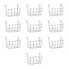 Lot de 10 râteliers à foin lapins en acier 20 cm Olba