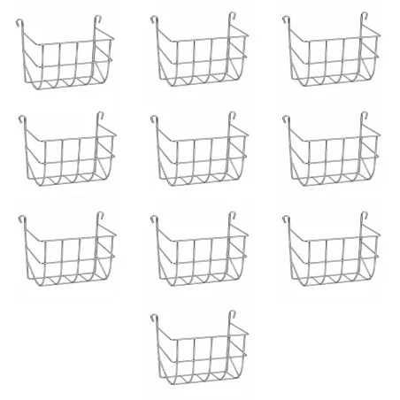Lot de 10 râteliers à foin acier 30 cm pour lapins